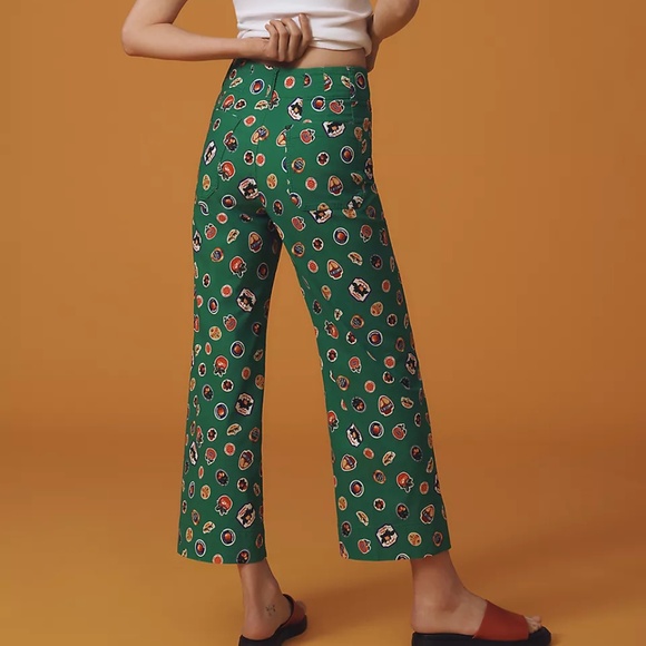 NWT MAEVE (ANTHROPOLOGIE) The Colette Cropped Wide-Leg Pants - SZ 25 - Picture 4 of 4